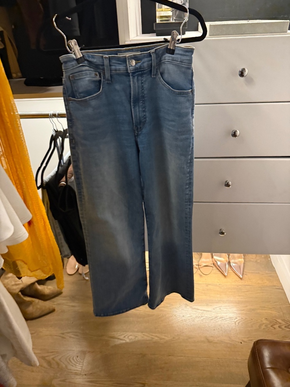 Madewell The Wide-Leg Jean in Super Stretch Denim